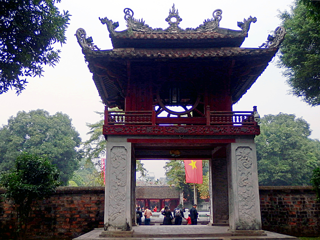奎文閣は、1802年に建築されてベトナム建築の代表的なものとされています。