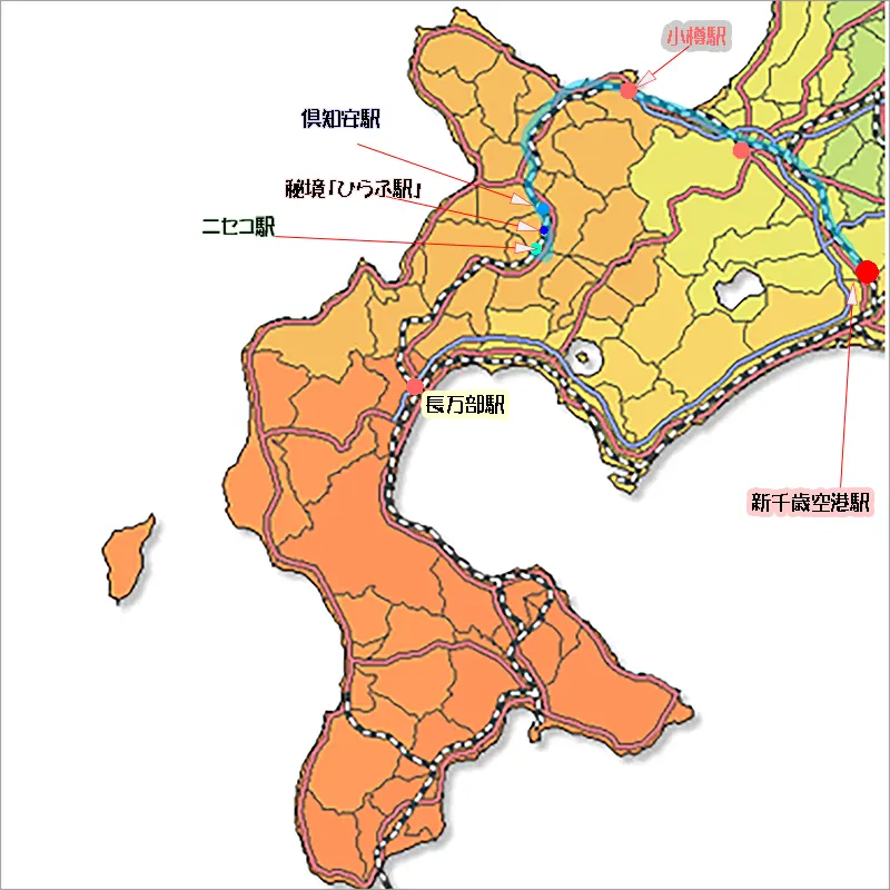 函館本線の小樽～長万部間の通称：山線の廃線が決定しています。
