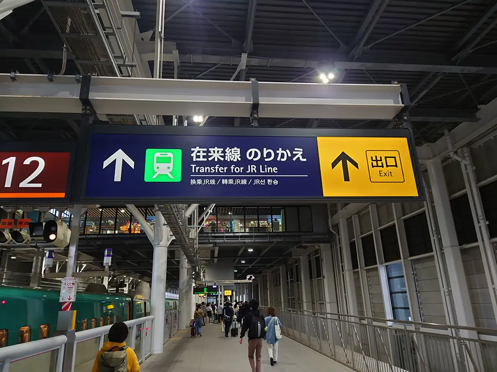 新函館北斗駅で乗り換えです。